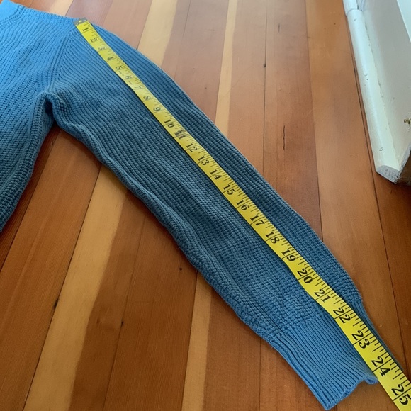 Sandro Paris Blue Crewneck Sweater 100% Cotton - Picture 4 of 9